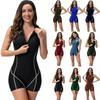 New European & American Women's One-Piece Surf Swimsuit - Zipper Diving Suit & Sportswear Jellyfish Design