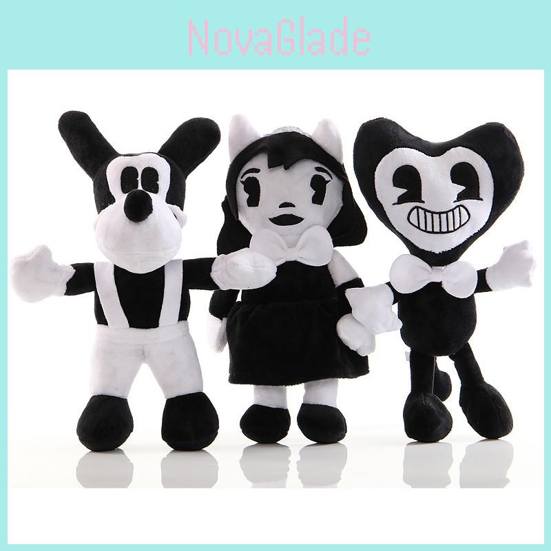 Unique Black White Bendy And The Ink Machine Plush Toy For Collectors And Gamers