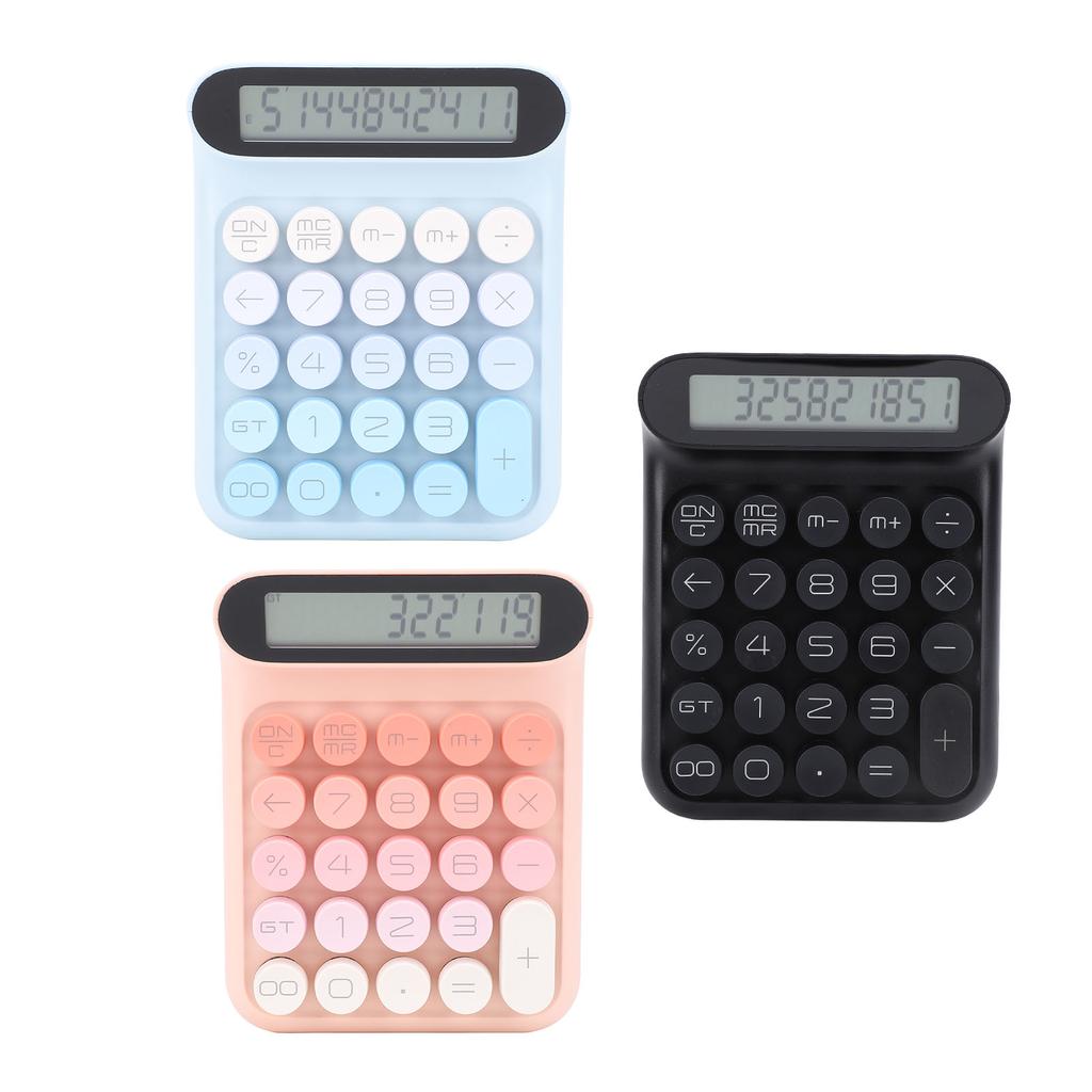 Mechanical Switch Calculator LCD Display 24 Keys Automatic Sleep Desktop Calculators for Business Of