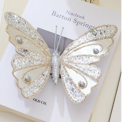 Clip Mesh Christmas Flower Artificial Glitter Christmas Decorations Exquisite Sequins Double Simulation Tree Decor Home Party