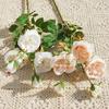 Realistic Silk Roses Flowers Plastic Simulated Rose Artificial Roses Bouquet  Home Garden Decor