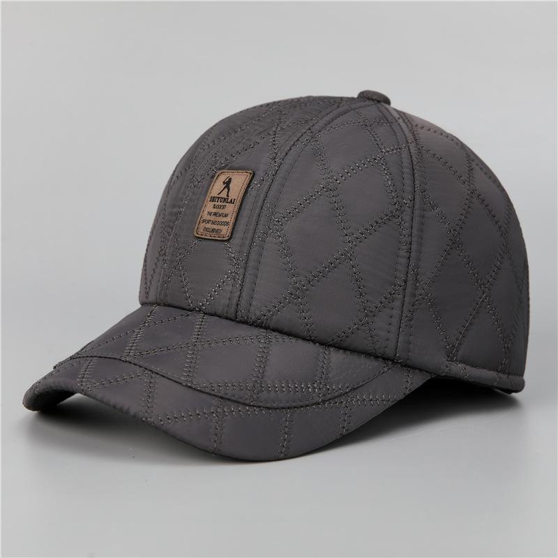 Autumn and Winter Men's Peaked Cap, Warm Ear Protectors, Thickened Outdoor Grandpa Hat, Baseball Cap