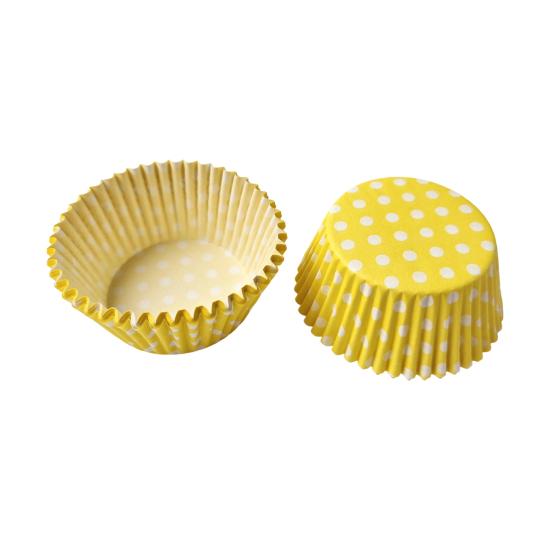 Food Grade Baking Paper 100PCS Disposable Cupcake Liners, Food-Grade Greaseproof Cups, Polka Liners Dot Print Standard Muffin Molds for Home