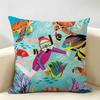Marine Animals Summer Ins Cushion Cover Natural Linen Organic Fabric DoubleSided Printing Room Sofa Decor Pillow Case