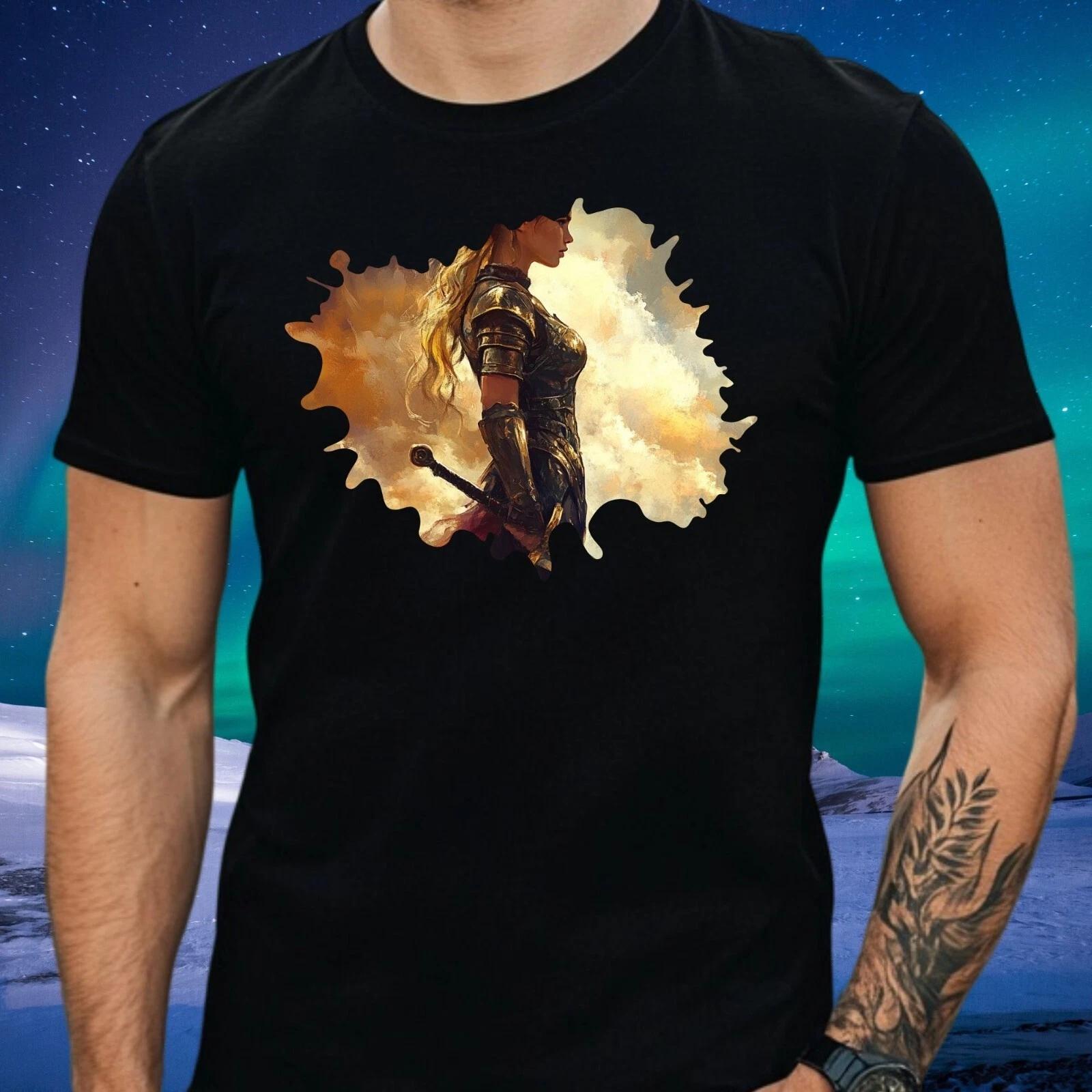 T-Shirt Herren Kriegerin Motiv Baumwolle Größe S bis 5XL XXL