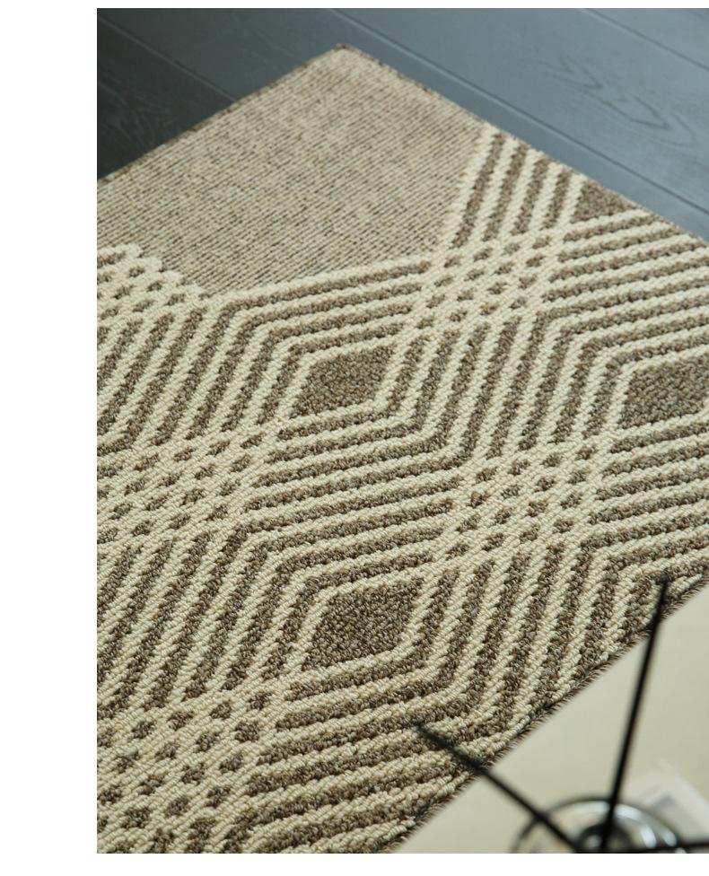 Nordic Style Dustproof Entrance Mat: Double-Layer Woven Polypropylene, Wear-Resistant, Sand-Scraper Hallway Floor Mat.
