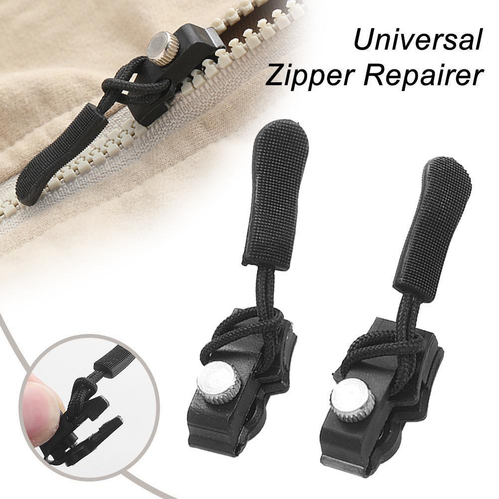 Universal Zipper Repair Kit Quick Instant Detachable Zipper Head Replacement Zipper Slider Pull for Jacket Bags Coat Free Sewing