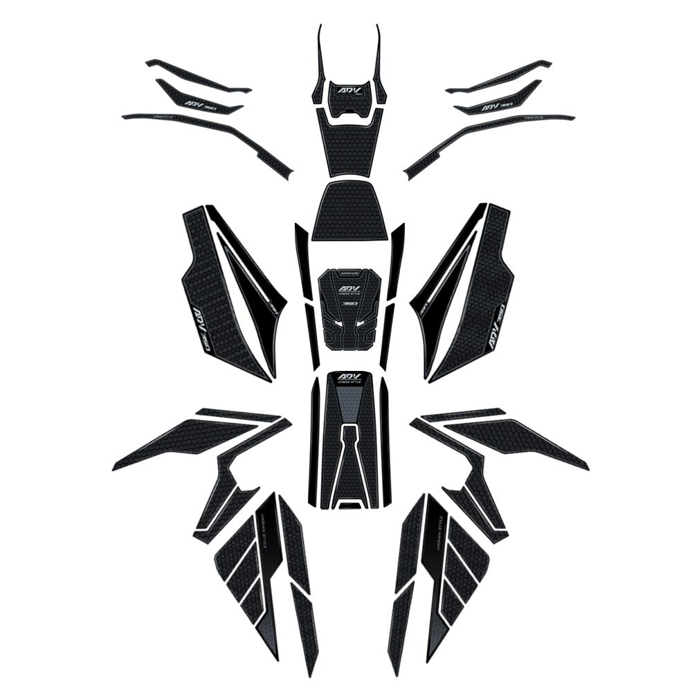 adv 350 accessories Motorcycle 3D Epoxy Sticker Protection Kit Tank Pad Anti Scratch Decal Non-slip For HONDA ADV350 2022 2023