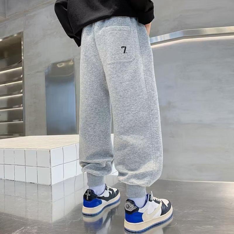 Spodnie chłopięce na wiosnę i lato, jesień Spodnie dziecięce i młodzieżowe Cienkie, proste spodnie sportowe dla dzieci Modne spodnie z trzema paskami Modne