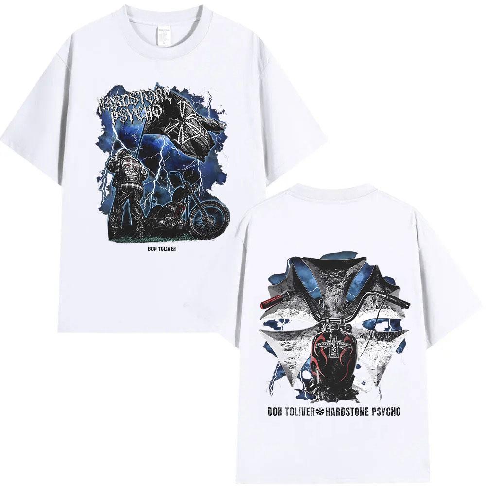 2025 Summer Rapper Don Toliver Hardstone Psycho Doublesided Printed Tshirt Mens Fashion Hiphop Cotton Tshirt Short Sleeve