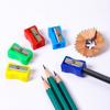 10pcs Set Random Color Single-Hole Pencil Sharpener, Rectangular Pencil Sharpener Stationery, Colored Pencil Sharpeners