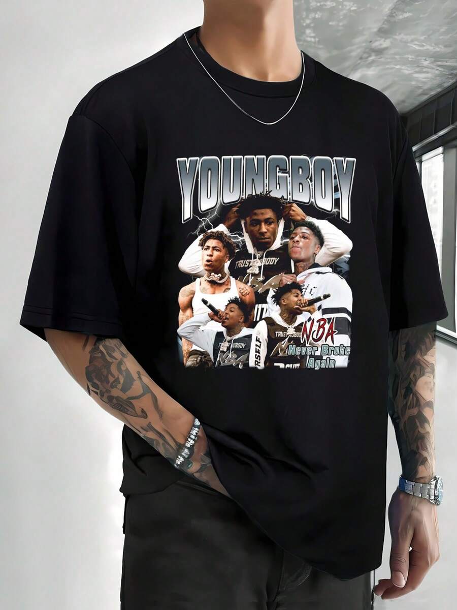 

Unisex s Graphic T-Shirts,Youngboy Never Broke Again MASA Tour 2026 Tees Rap Merch Fan Gift Round Neck Casual Fashion Short-Sleeved T-Shirt XXL