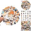 Anime Haikyuu!! 52-piece Sticker Set With Waterproof Multi-color Decals For Laptops And Bikes