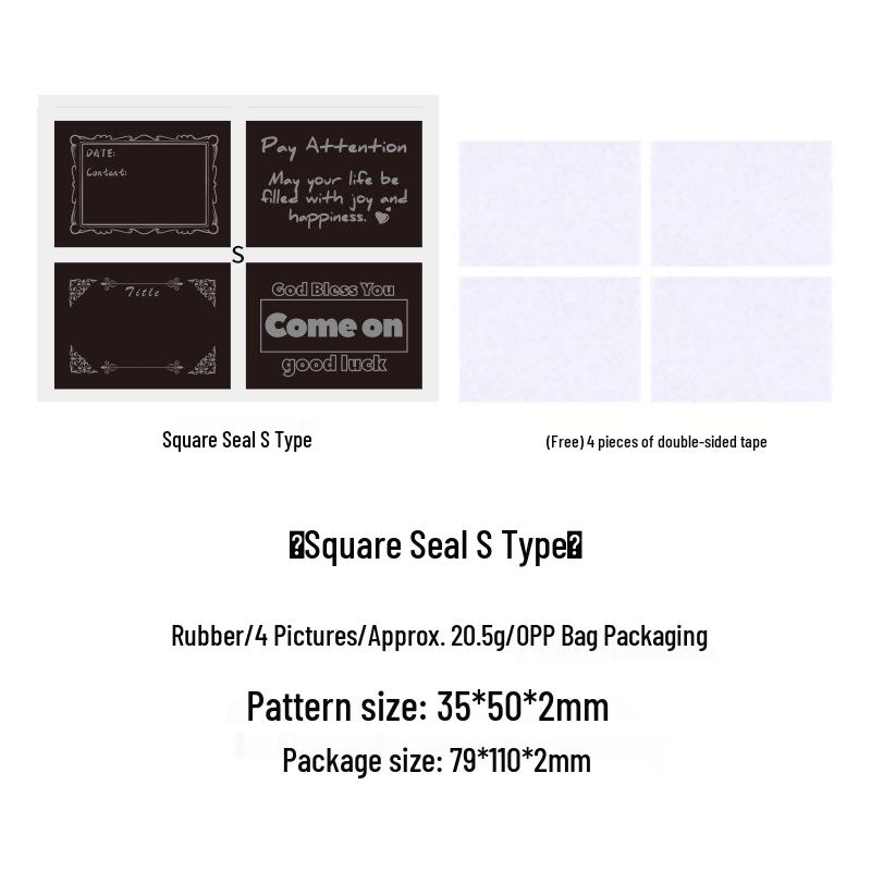 Wooden Handle Rubber Stamp for DIY Journaling
