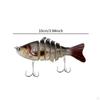 7 Segment Fishing Bait with Hook for Crappie Salmon Bluegill