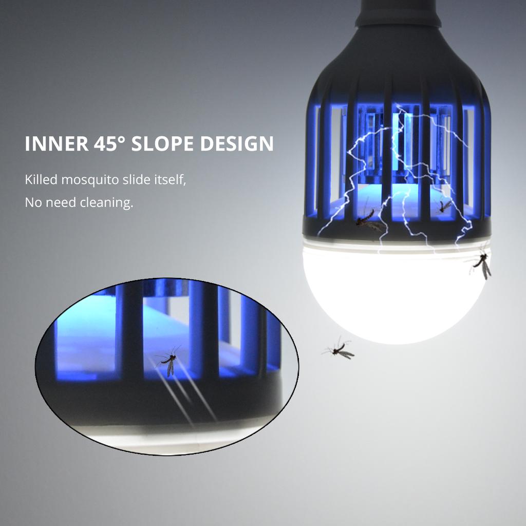 Żarówka LED E27 15W 220V Lampa Zabójca Komarów Elektronika Pułapka Zabójca Owadów Światło na Komary