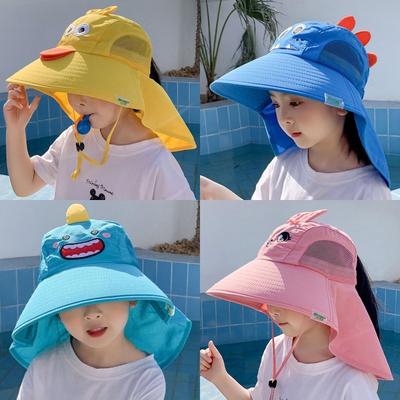 Kid Hat Summer Sun Cap Children Uv Protection Caps Beach Large Brim Fisherman Cap Thin Breathable Fisherman Cap Gifts