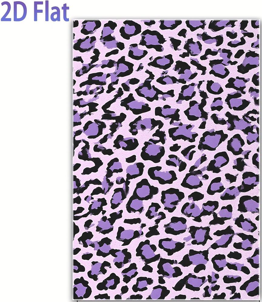 

Purple Leopard Print Bath Towel Printing Trendy Leopard Pattern Hand Towel Soft Absorbent Towel for Bathroom Fashionable Home W30*H60(CM)