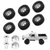 RC Rubber Tires with Aluminum Alloy Wheel Hub for WPL C14 C24 C34 C44 B14 B24 B16 B36 4  Car Model