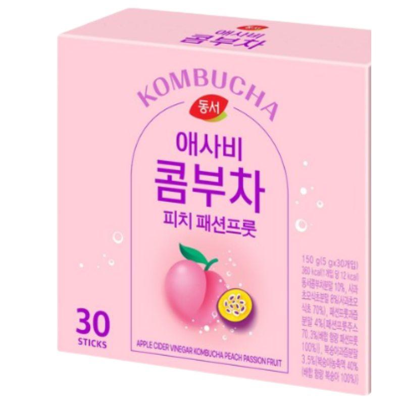 Kombucha Tee Pulver Stick Pfirsich Maracuja Geschmack 5g x 30 Beutel Koreanischer Stil Frucht Tee
