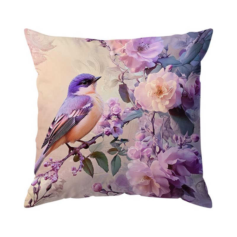 Retro Pink Rose Cushions Pillowcase Printed Polyester 45x45cm Throw Pillow Cover Decorative Sofa Cushion Pillowslip Home Decor