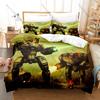 Man Made BattleTech The Board Game Duvet Cover + 2 Pillowcases Sci-Fi BattleMech Hex Tabletop Wargame Print Soft Bedding Decor