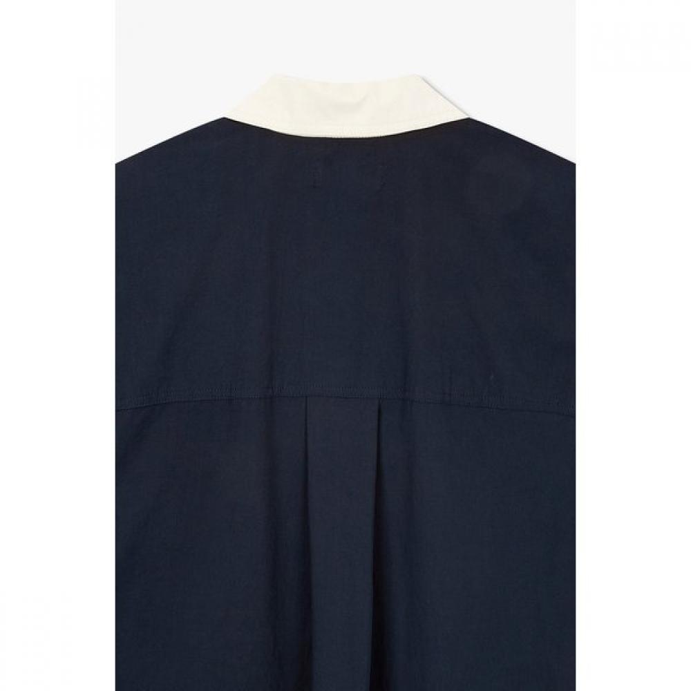 Studio Tomboy Color Block Collar Neck Short Sleeve Dress  9176241983 