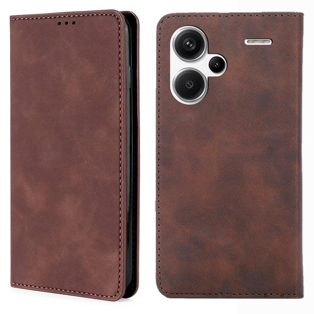 For Xiaomi Redmi Note 13 Pro+ 5G Case Skin-touch PU Leather Card Holder Phone Cover