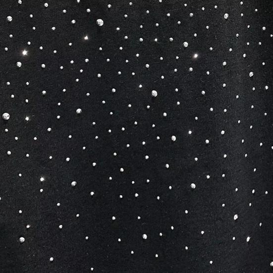 Summer Men Clothing Summer Rhinestone Rivet T-shirt Round Neck Casual T-shirt Korean Version Men's Short Sleeves Tee