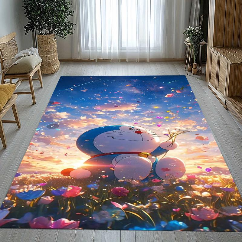 Dream Doraemon Cartoon Living Room Non-Slip Area Rug Soft Carpet for Bedroom Kids Playroom Sofa,Home Decor Doormat Gift