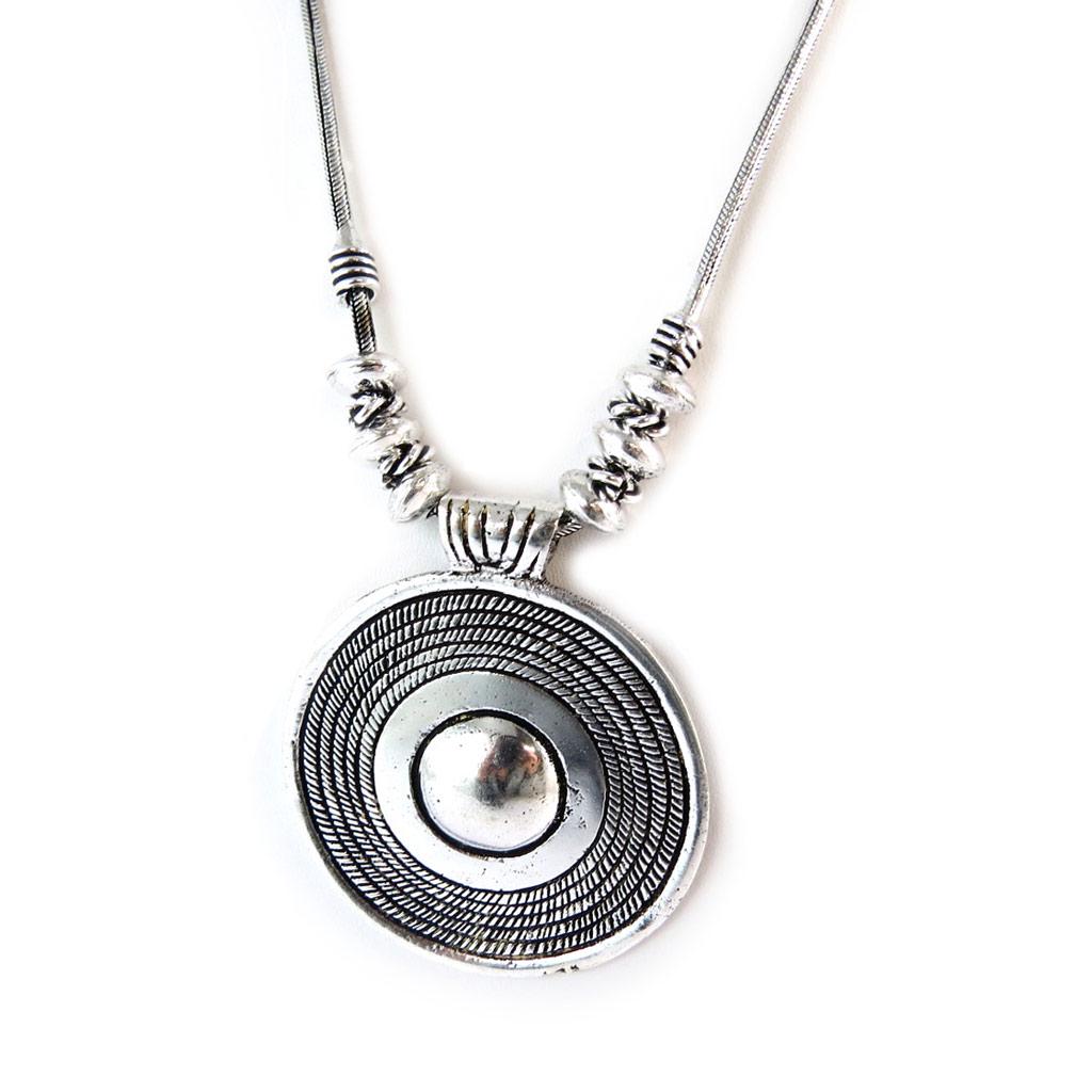 Les Trésors De Lily [N8835] - Silver 'Cléopatra' Designer Necklace