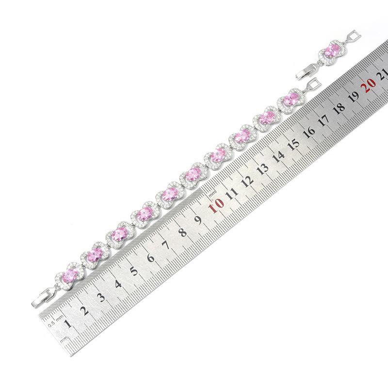 Wholesale of New Exquisite Oval Bow Candy Zircon Bracelets for Ladies with Niche Designs