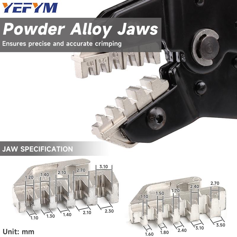 Krimpovací kleště na lopatková oka, 28-16AWG (0.08-1.5mm²) pro konektory 2,54 mm/3,96 mm/KF2510/2,8 mm/4,8 mm/6,3 mm, SN-68B