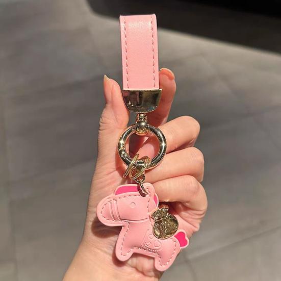 Car Keychain Year of Horse Charm Decorative Key Chain Backpacks Handbags Cell Phones Wallets Accessory