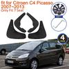 4X Mud Flap For Citroen C4 Picasso 7 Seat 2007~2013 2012 2011 2009 2006 Accessories Mudguards Splash Fender Guards Front Wheels