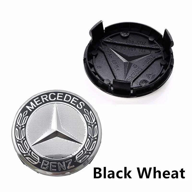 For Benz a24Pcs 75MM Car Wheel Center Hub Caps AMG Wreath for Mercedes Benz GLE GLK SLK CLA CLK W203 W204 W205 W209 W210 W211 W212