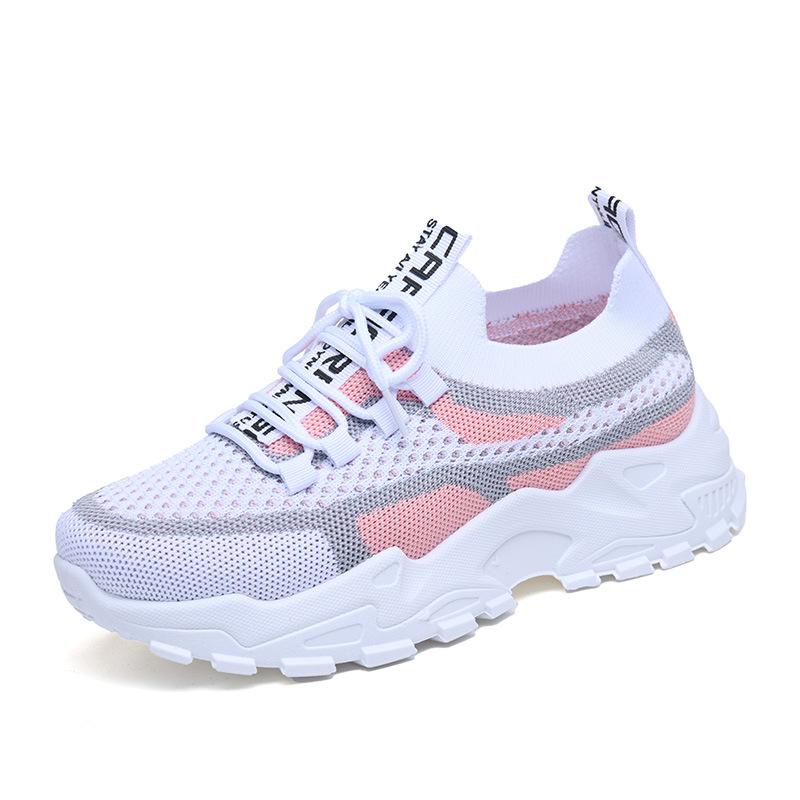 Women's Casual Sneakers Breathable Lace-Up Running Shoes Mesh Walking Shoes