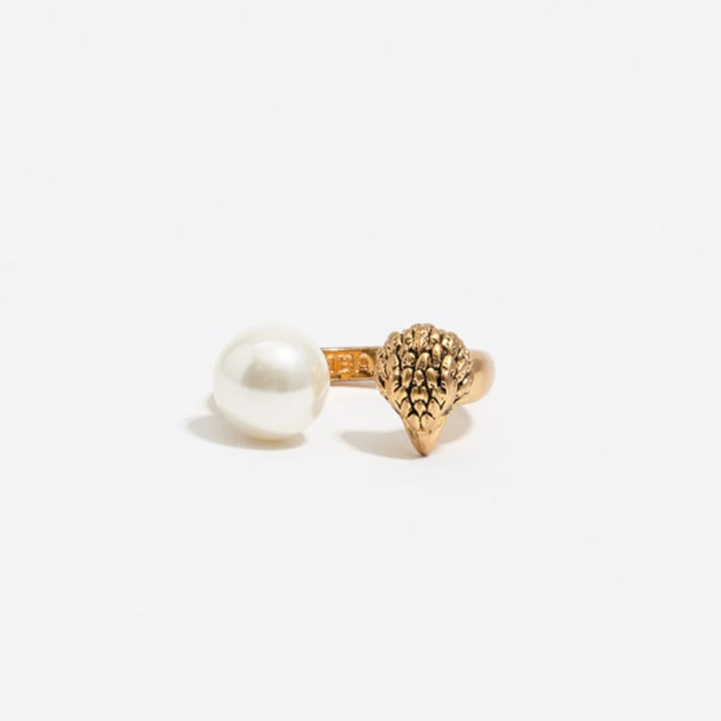 BIMBA Y LOLA [25FW] Gold Eagle Pearl Ring B256AIR005IVD