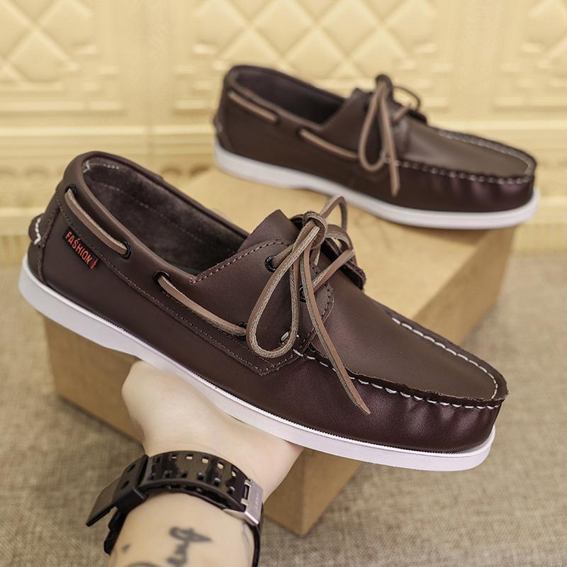 Fashion Leather Loafers Luxury Mens Casual Shoes Business Shoes Soft Male Driving Shoe Comfortable Moccasins Plus Size Men Shoes