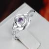European American Crystal Flower Rose Ring - New Fashion Jewelry Style