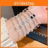 Geometric Oval Zircon Crystal Luxury Womens Bracelet For Gift Giving