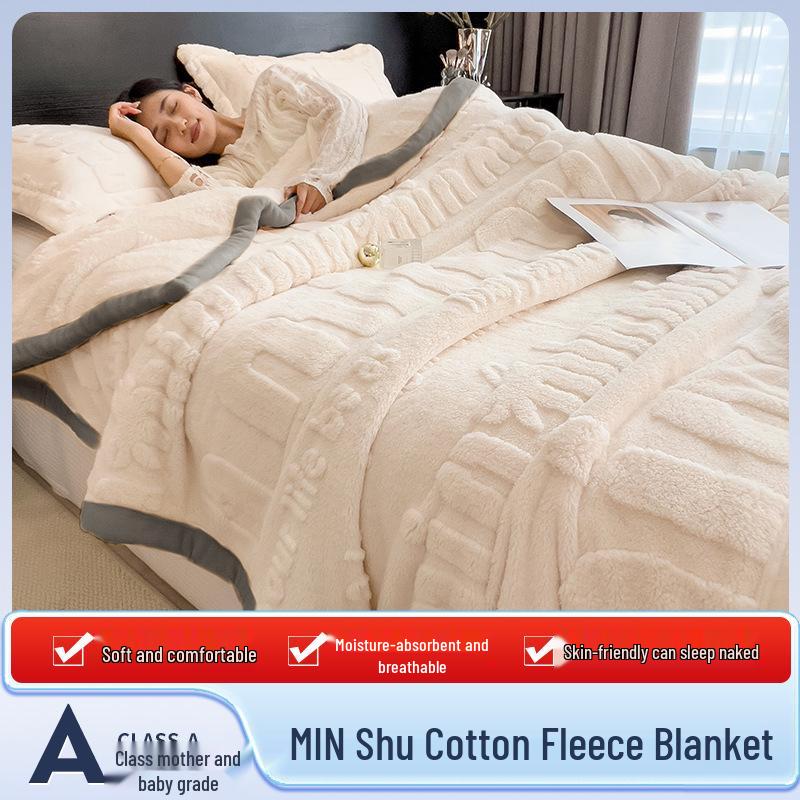 Class A Carved Winter Coral Fleece Blanket - Warm, Multifunctional Gift Blanket