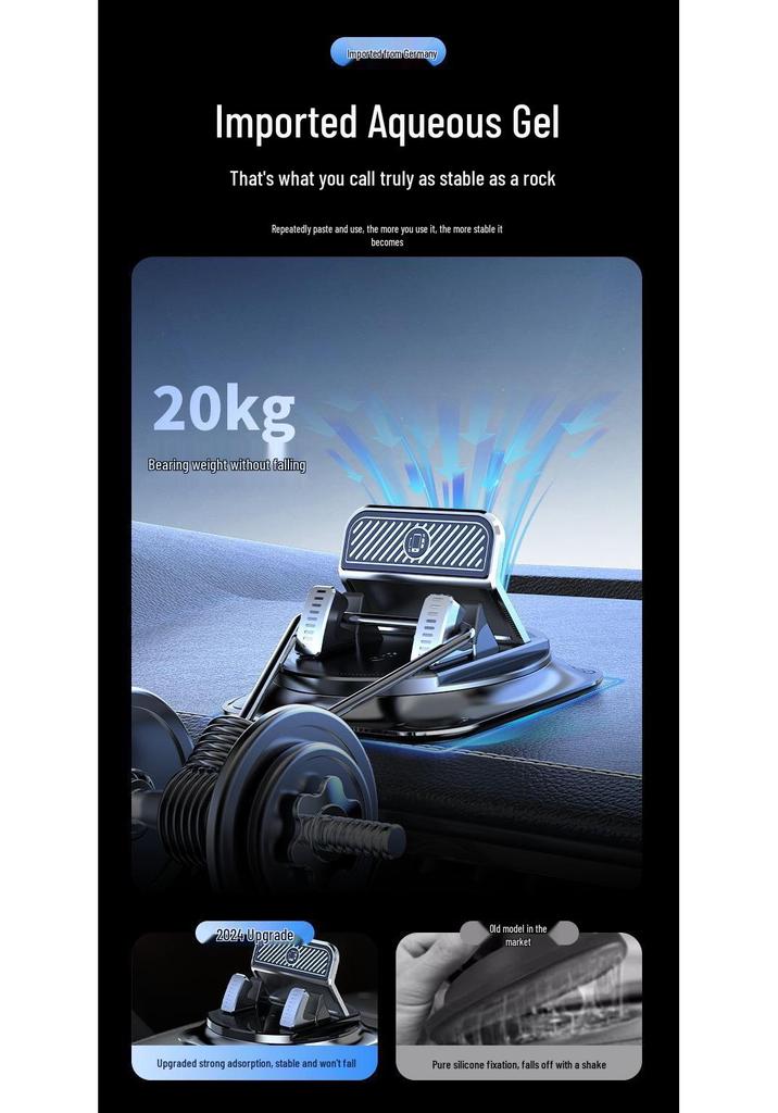 360° Rotating Dashboard Phone Holder - Suction Cup, Stable, Anti-Slip Mount