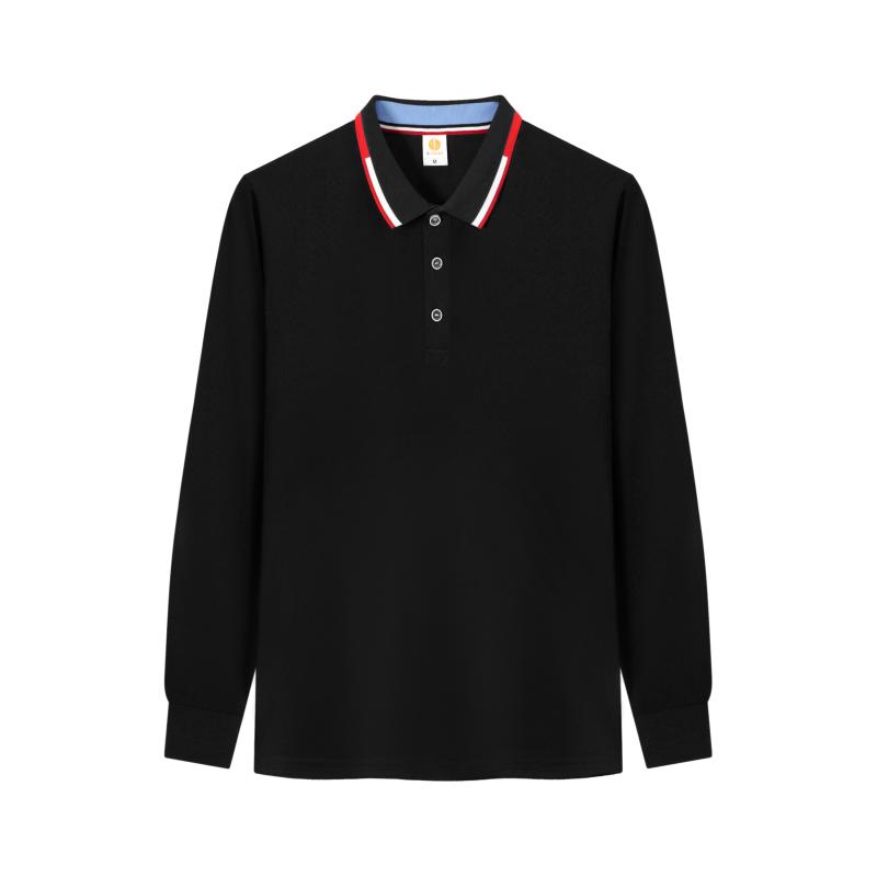 Plus Size Polo Shirt Men Women Long Sleeve T Shirts Classic Stripe Collar Autumn Fashion Brand Casual Business Top Streetwear