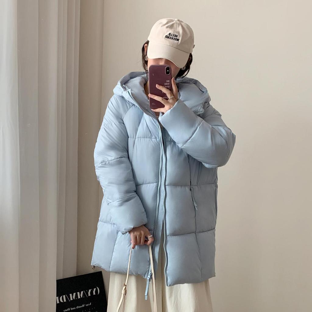 Φθινόπωρο Χειμώνας Πάχος Ζεστό Πάρκα Γυναικείο Casual Γλυκό Μονόχρωμο Μεγάλη Τσέπη Φαρδύ Κουκούλα Παλτό Μπουφάν Εξωτερικά Ρούχα