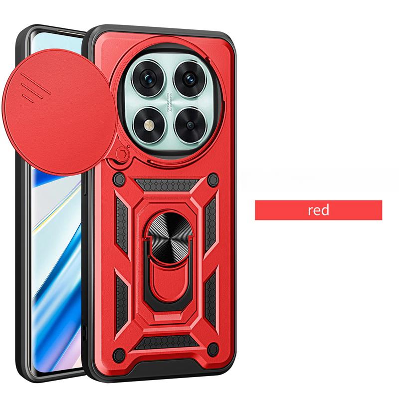 Funda For Redmi Note 14 Pro 5G Case Shockproof Armor Slide Lens Back Cover For Redmy Note14 Note14pro Plus 5G Ring Stand Cases