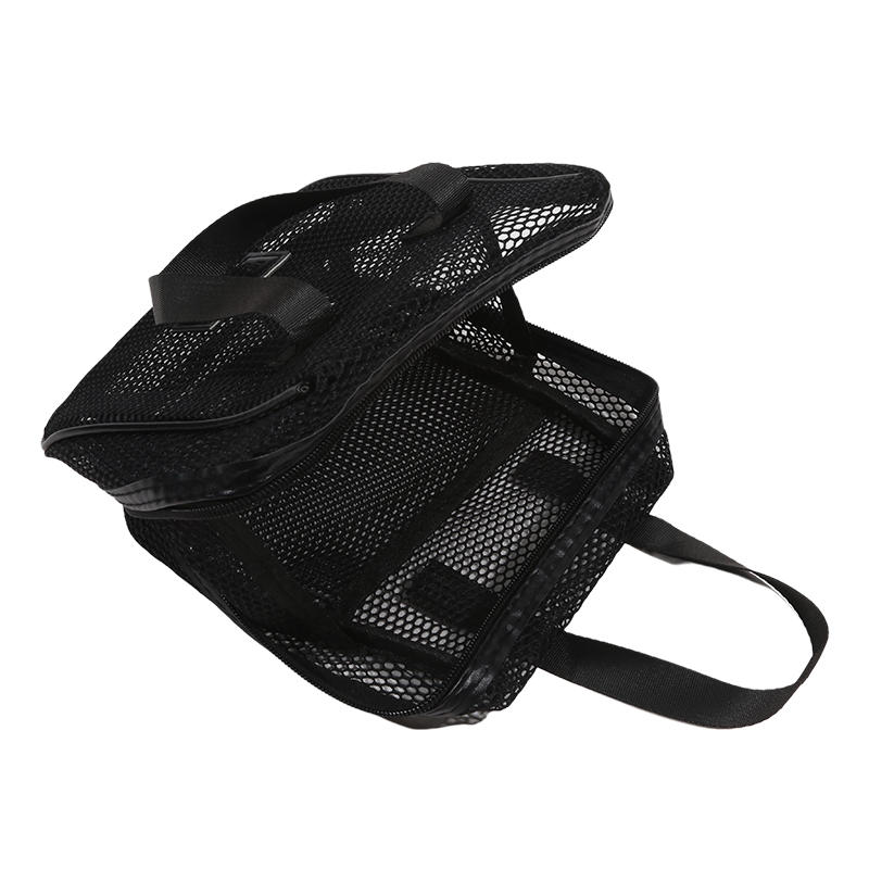 Fashionable Casual Mesh Makeup Bag Large Capacity Handheld Multifunctional Partition Travel Grooming And Storage Bag