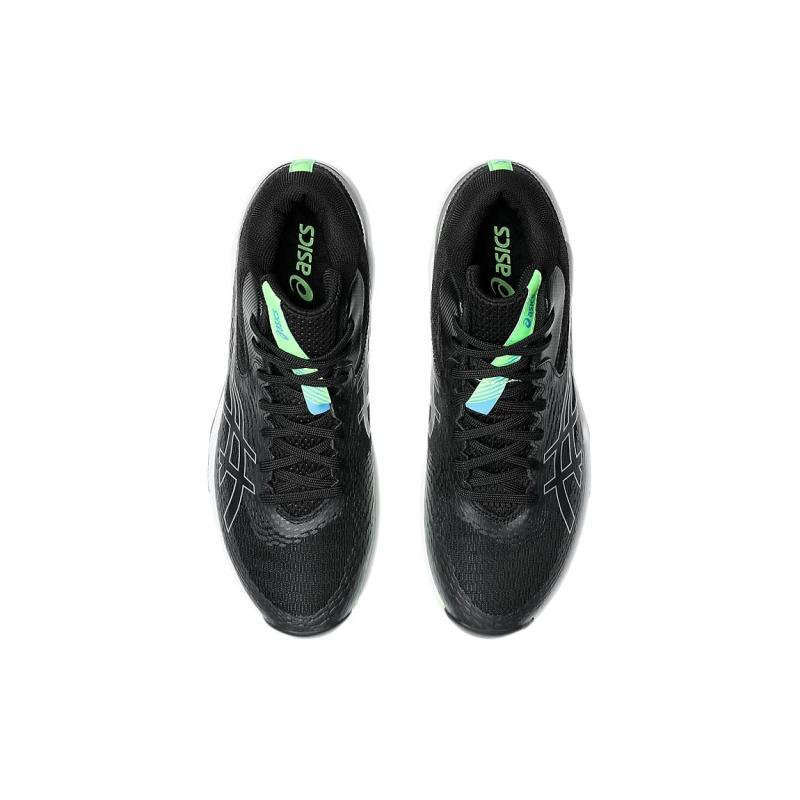 Asics V-SWIFT FF MT 4 Durable Breathable Mid-Top Training Shoes Unisex Black Green Sneakers 1053A064-001