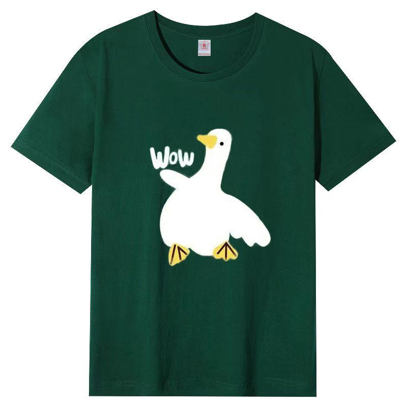 Damen Sommer Beliebtes Kurzarm-T-Shirt Baumwolle Atmungsaktiv Lockeres Oberteil Bedrucktes T-Shirt Lässig