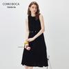 Komomoboka 2026 Velvet Sleeveless Drawstring Waist Dress